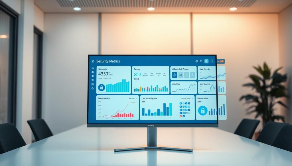 security metrics dashboard showing performance indicators